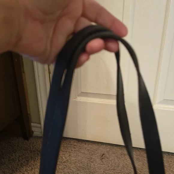 Patricia Nash Red and Black Floral Shoulder Bag with Navy Strap - Picture 3 of 15